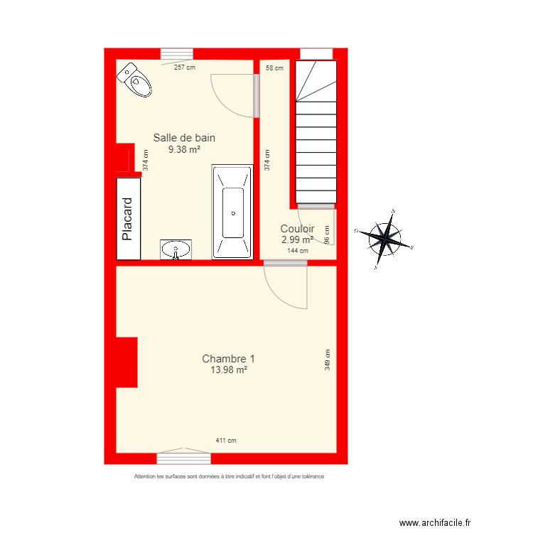 BI4590 1er étage. Plan de 0 pièce et 0 m2