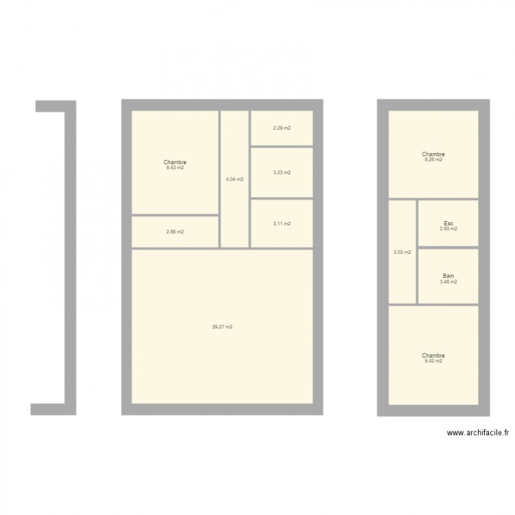 projet bosson étage tour. Plan de 0 pièce et 0 m2