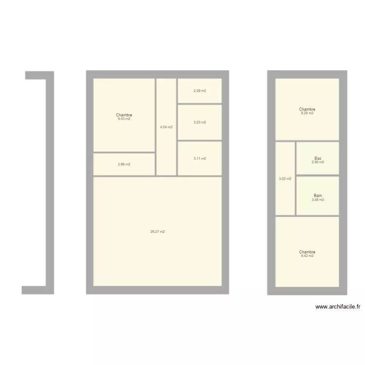 projet bosson &eacute;tage tour. Plan de 