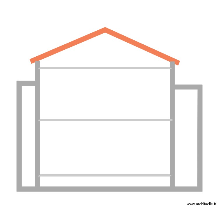 Façade nord. Plan de 0 pièce et 0 m2