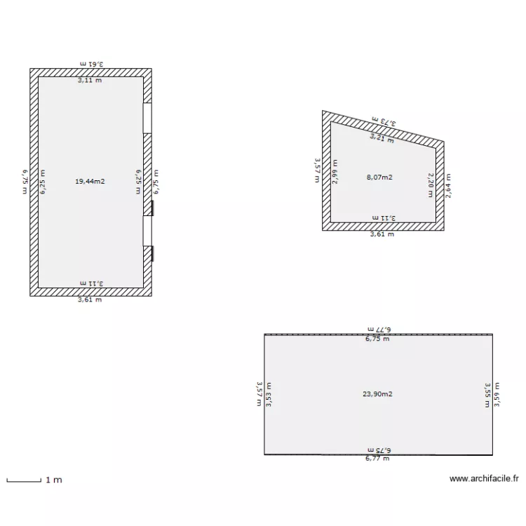 abrit de jardin. Plan de 