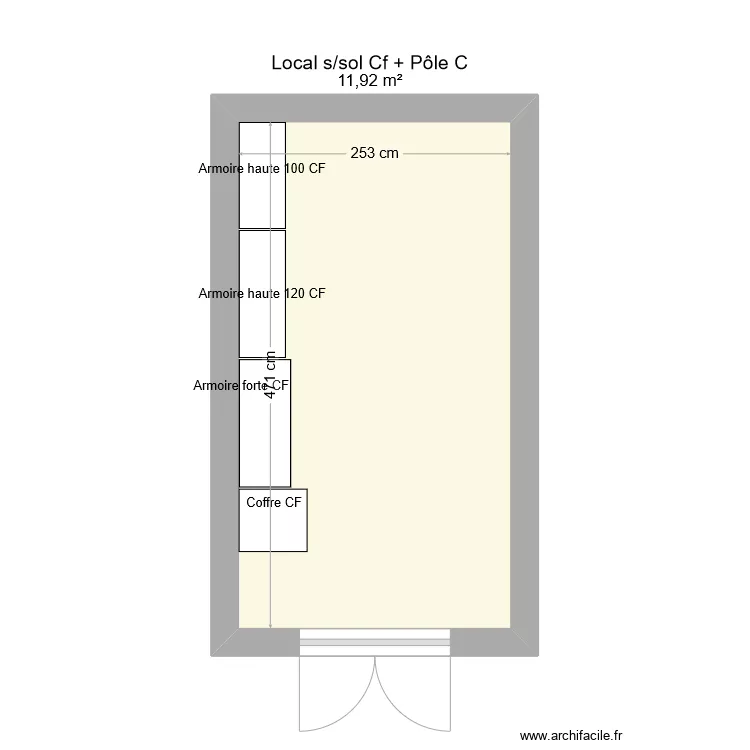 Local S/sol. Plan de 