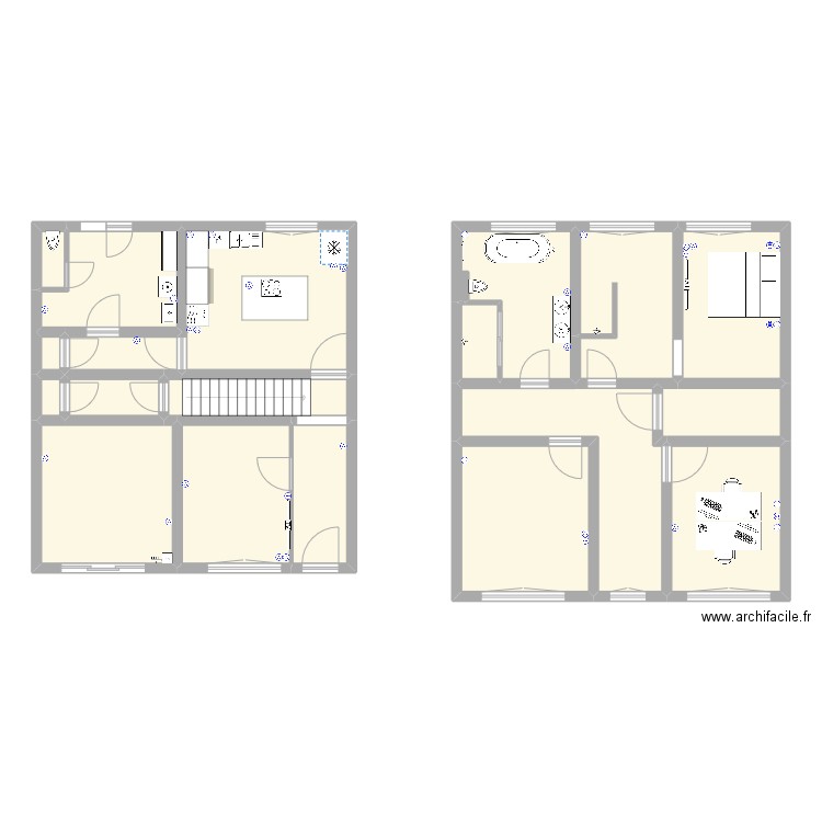 Plans maison avec éléctricité. Plan de 19 pièces et 145 m2