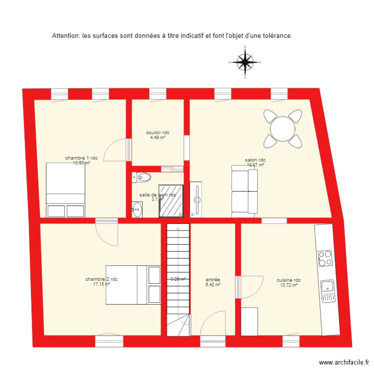 BI 2571 rdc non côté. Plan de 0 pièce et 0 m2