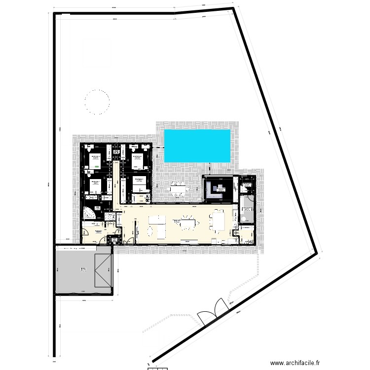 Maison 1. Plan de 13 pièces et 213 m2