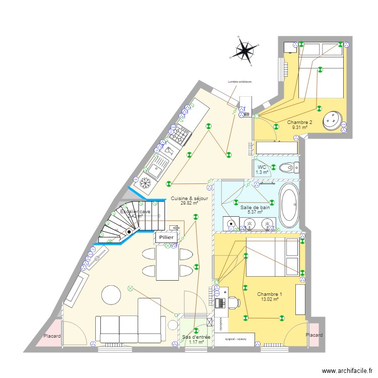 Appartement après 7B élec. Plan de 0 pièce et 0 m2