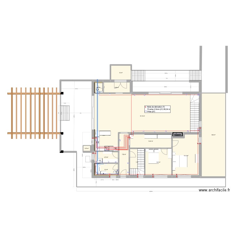 TRESNJA v4. Plan de 14 pièces et 198 m2