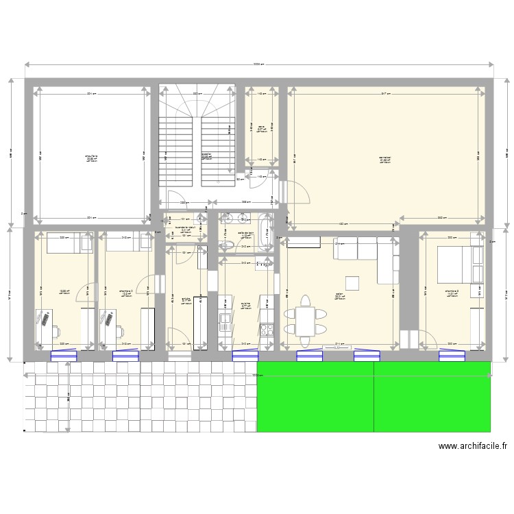 appartement rez 7 quartier neuf . Plan de 0 pièce et 0 m2