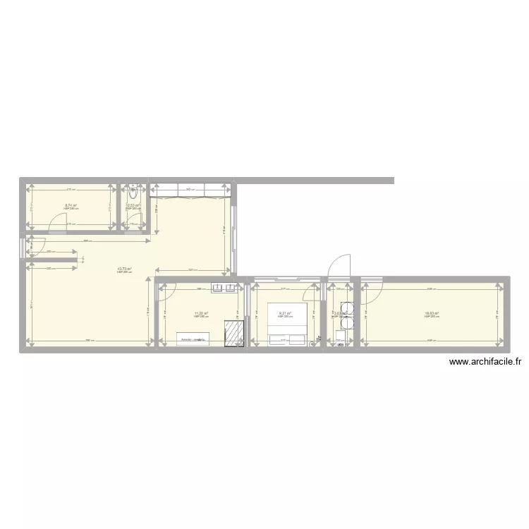maison thomas uniquement chambre sdb. Plan de 