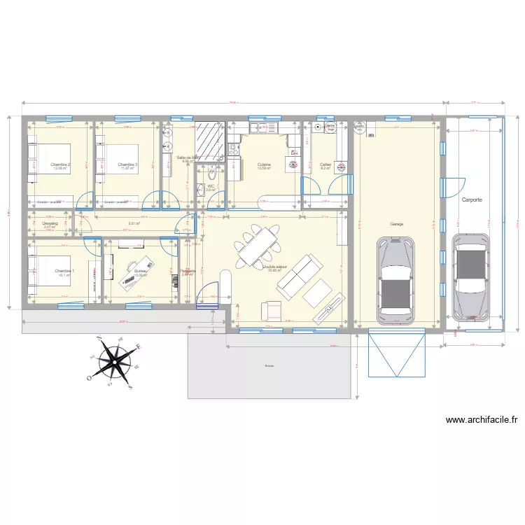 Maison Parents. Plan de 