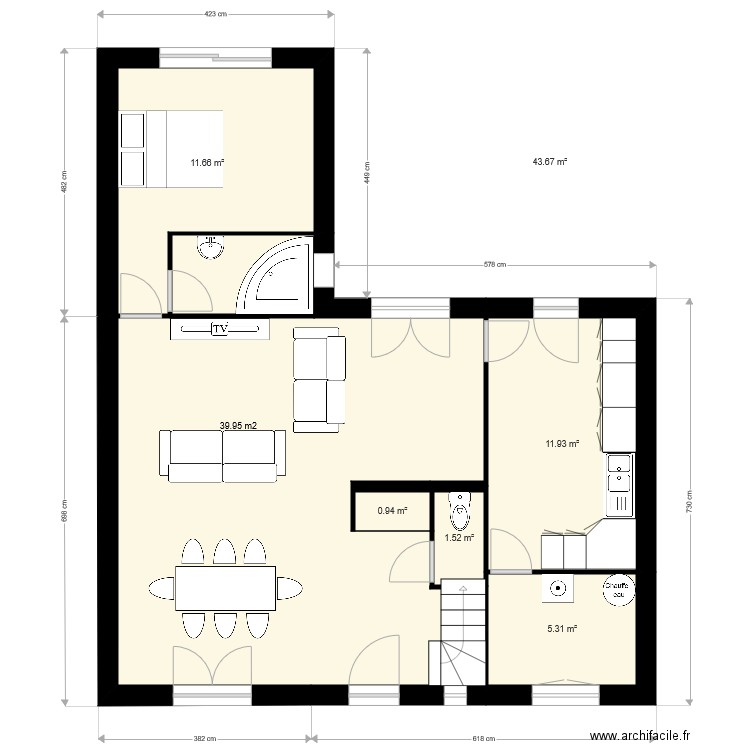 Bestanco RDC 1 Chatillon 100. Plan de 0 pièce et 0 m2