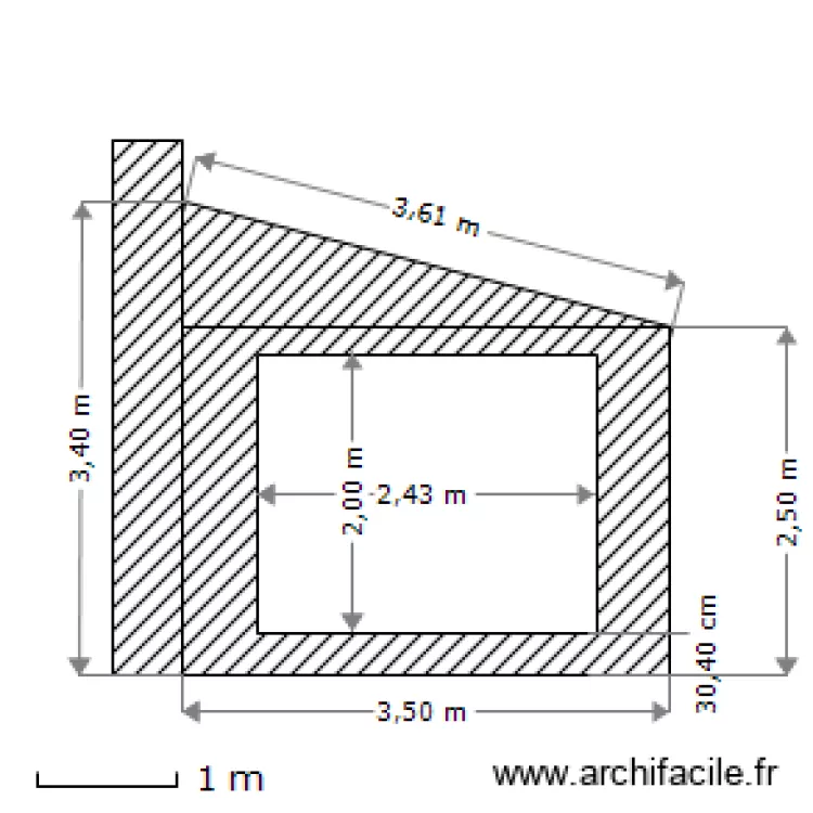 Preau 2  facade Sud. Plan de 