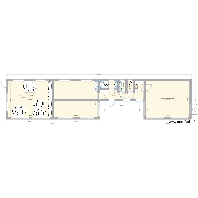 implantation 20230607. Plan de 9 pièces et 147 m2