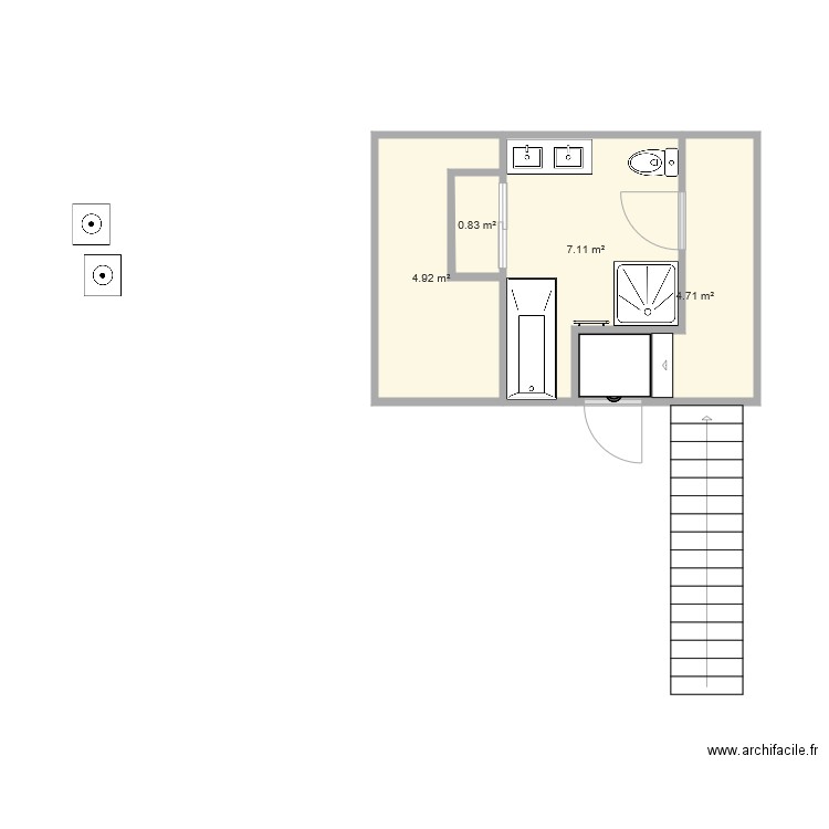 SDB V2. Plan de 0 pièce et 0 m2