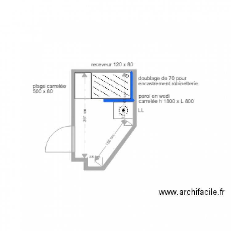 D LACROIX SDB. Plan de 0 pièce et 0 m2