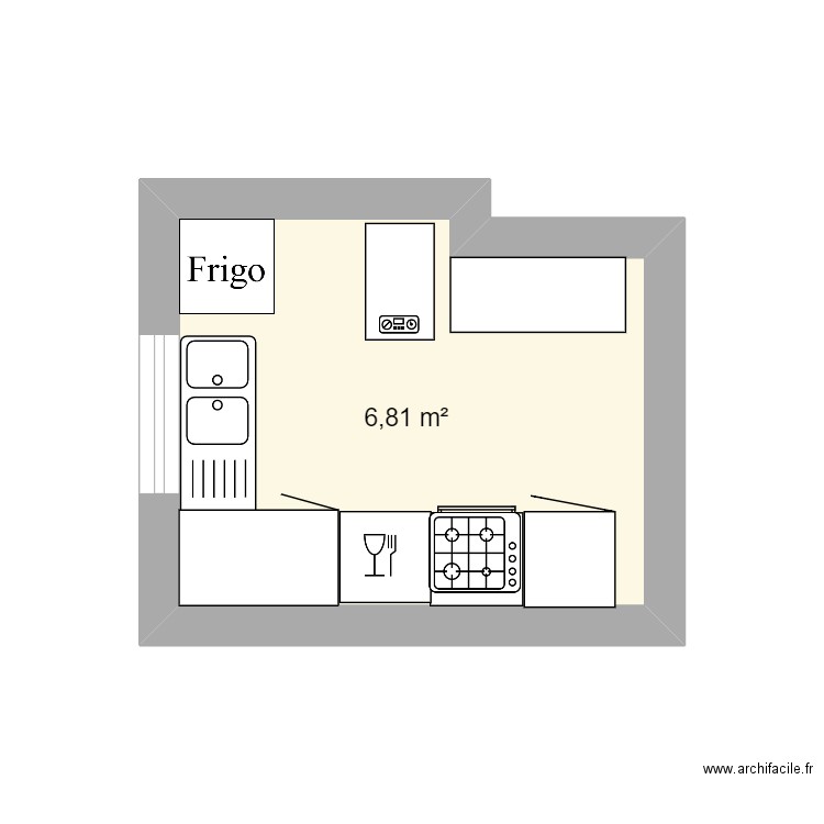cuisine bausset V2. Plan de 0 pièce et 0 m2