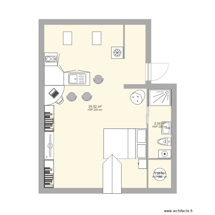 Aristide droit. Plan de 0 pièce et 0 m2