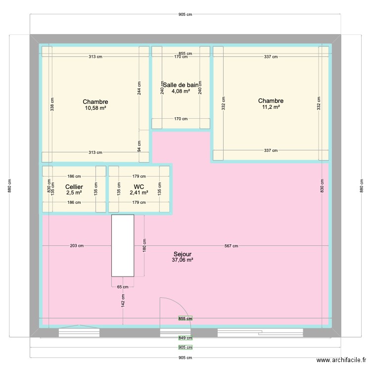 PROJET 2Bis. Plan de 0 pièce et 0 m2