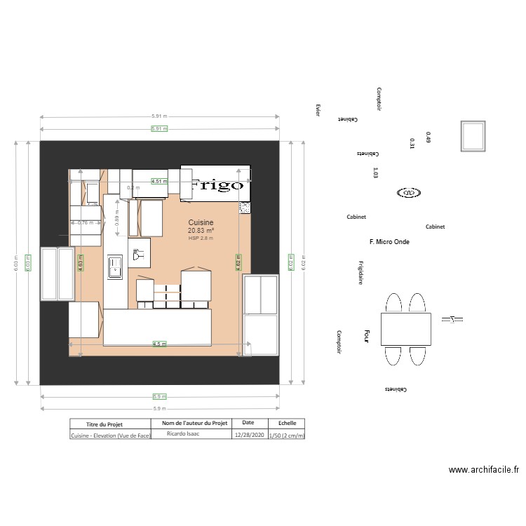 PLAN   CUISINE VUE DESSUS 0000000. Plan de 0 pièce et 0 m2