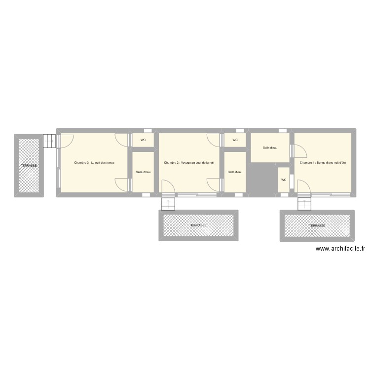 CHOT1740. Plan de 13 pièces et 76 m2