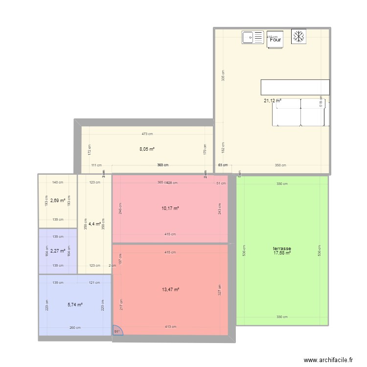 siena roca. Plan de 9 pièces et 86 m2