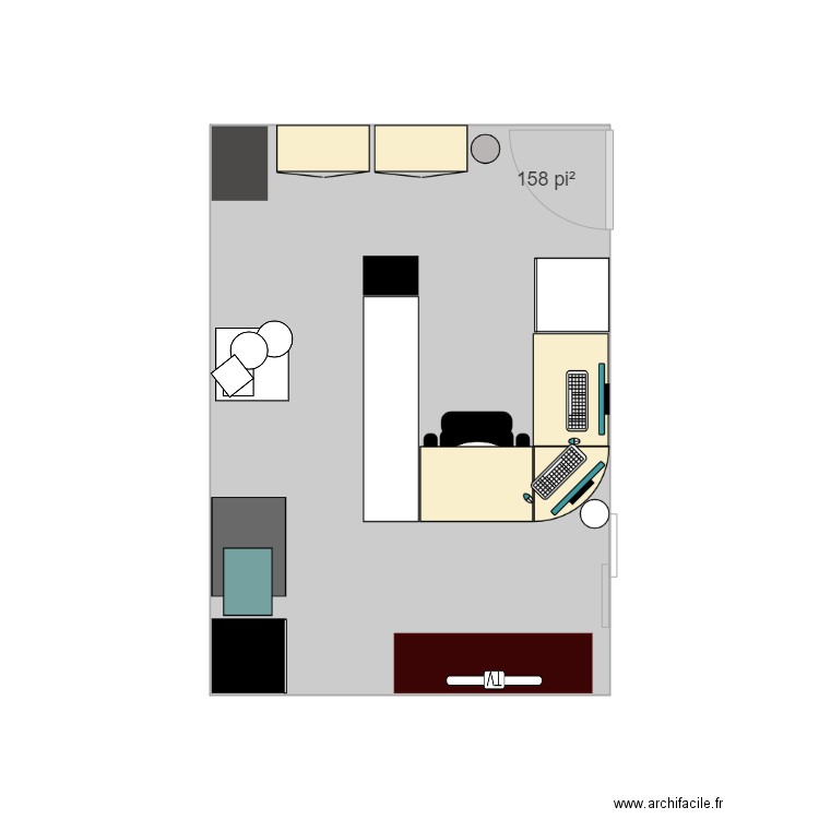 Bureau 1K. Plan de 0 pièce et 0 m2