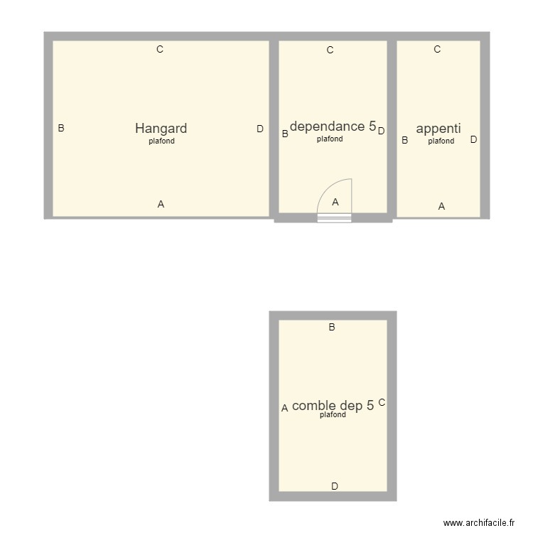 dep 5 et hangard. Plan de 0 pièce et 0 m2