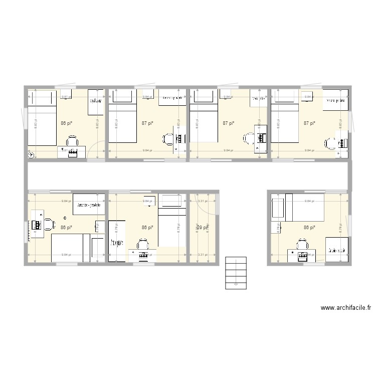 Chambre. Plan de 0 pièce et 0 m2