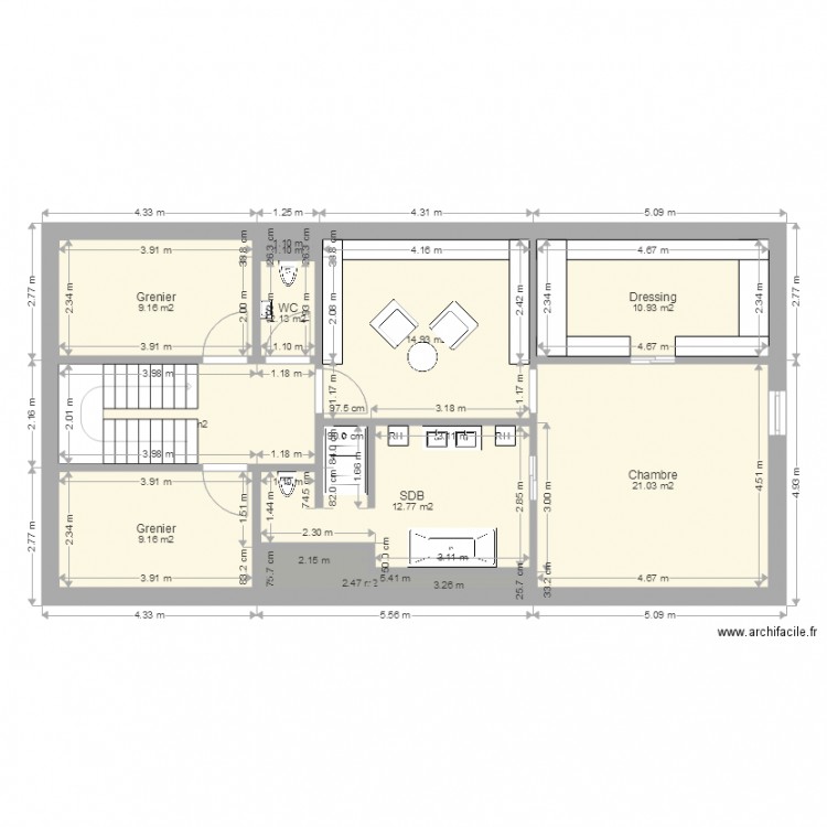 Maison grenier 19. Plan de 0 pièce et 0 m2