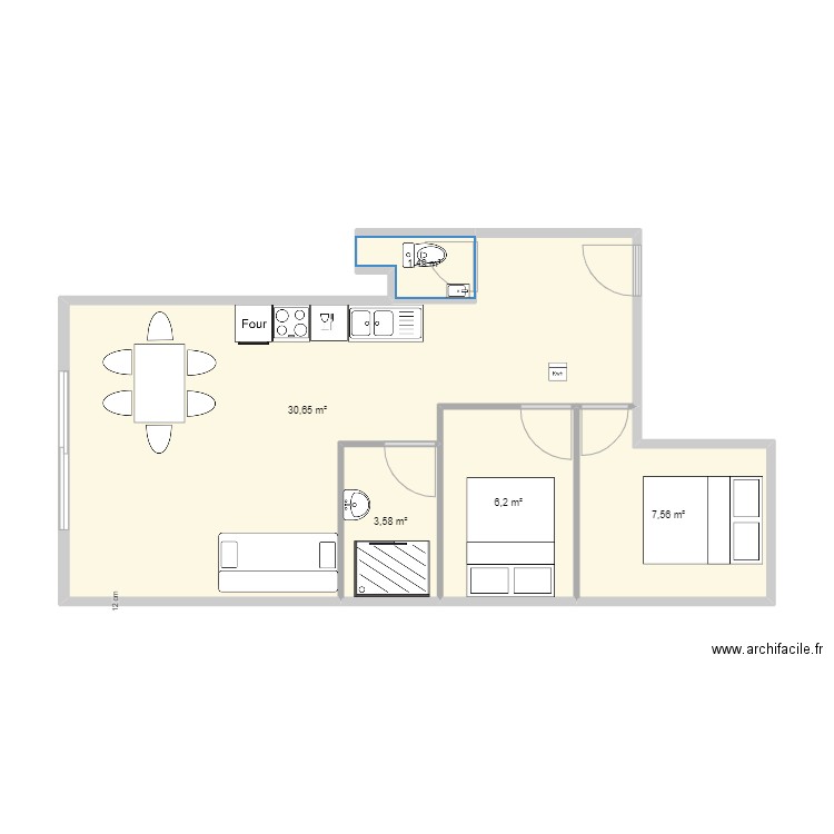 appart. Plan de 0 pièce et 0 m2