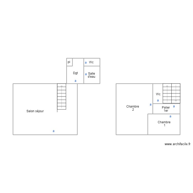 LEGUILVINEC LECORRE. Plan de 9 pièces et 44 m2