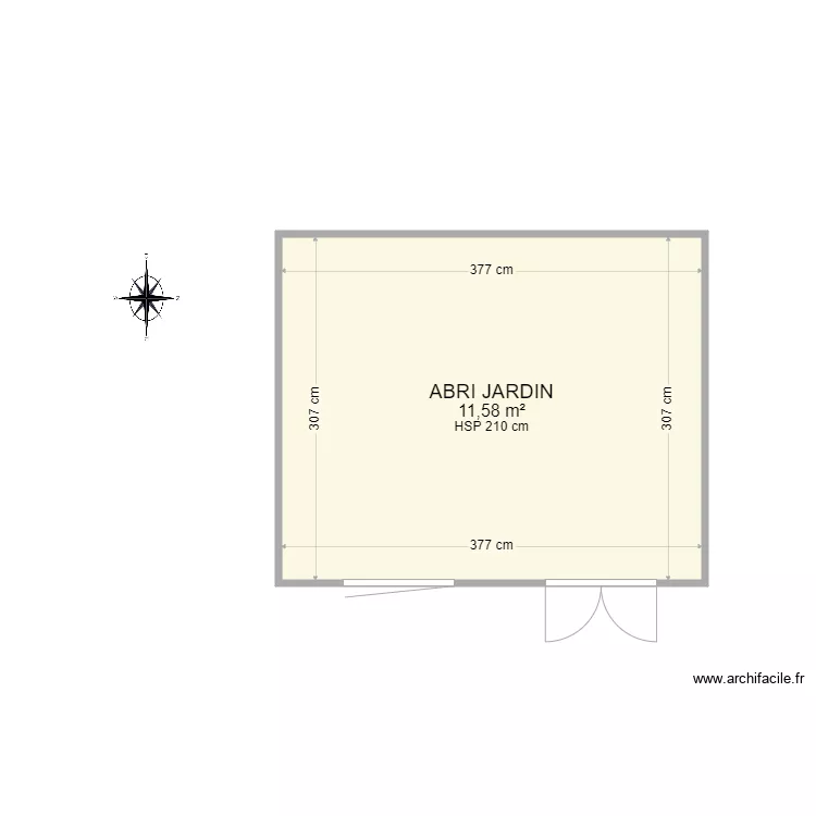 ABRI JARDIN. Plan de 