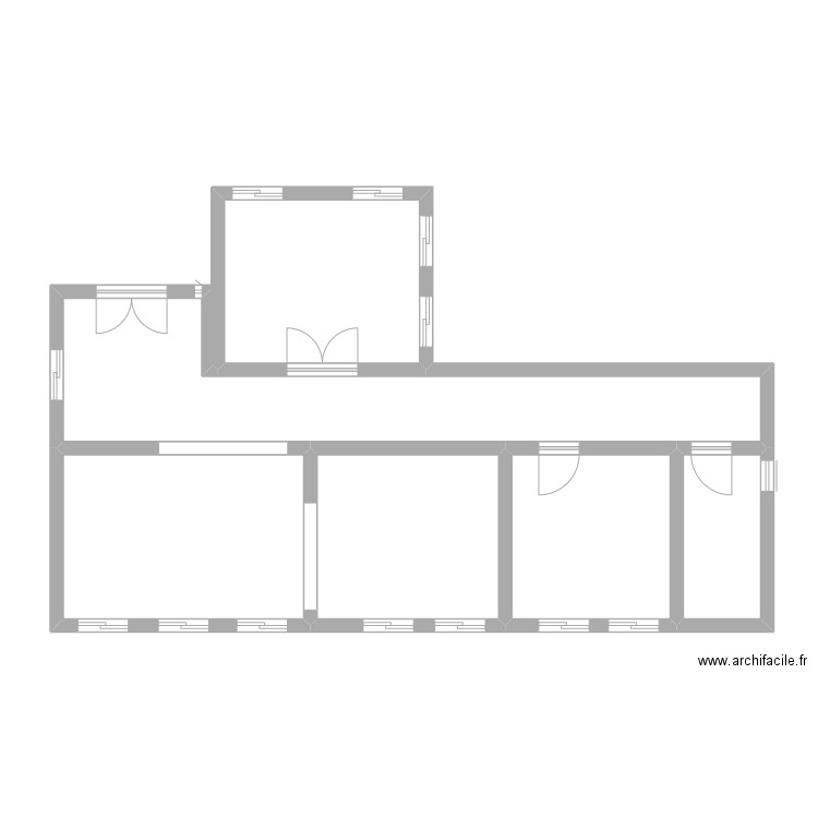 maison 1. Plan de 6 pièces et 77 m2