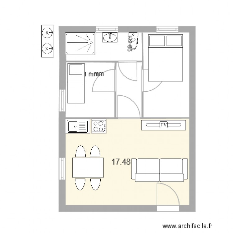 logement 35m2. Plan de 0 pièce et 0 m2
