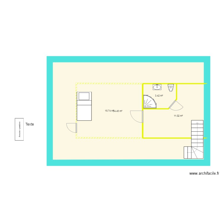 amandine étage. Plan de 0 pièce et 0 m2