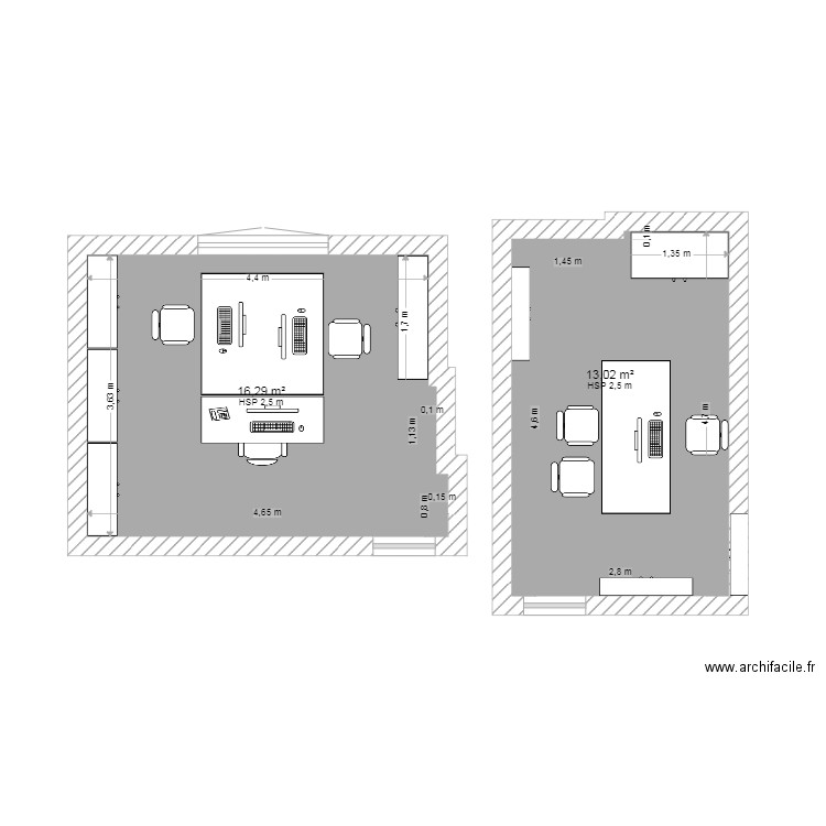 ESQU vie scolaire 1. Plan de 2 pièces et 29 m2