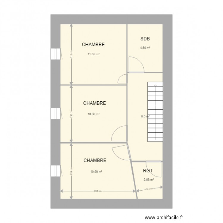 PLAN ETAGE HOURIEZ. Plan de 0 pièce et 0 m2