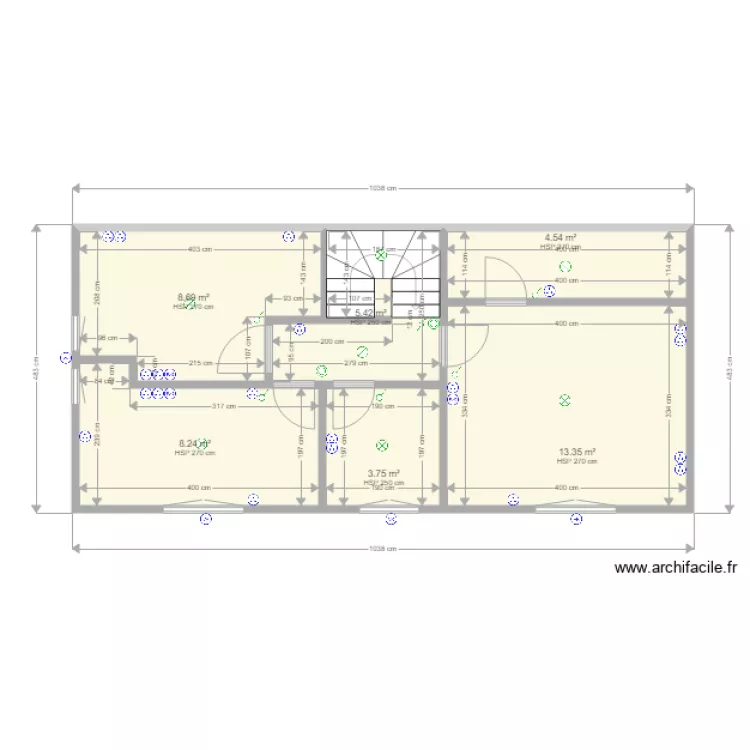 BEVIERE ETAGE. Plan de 