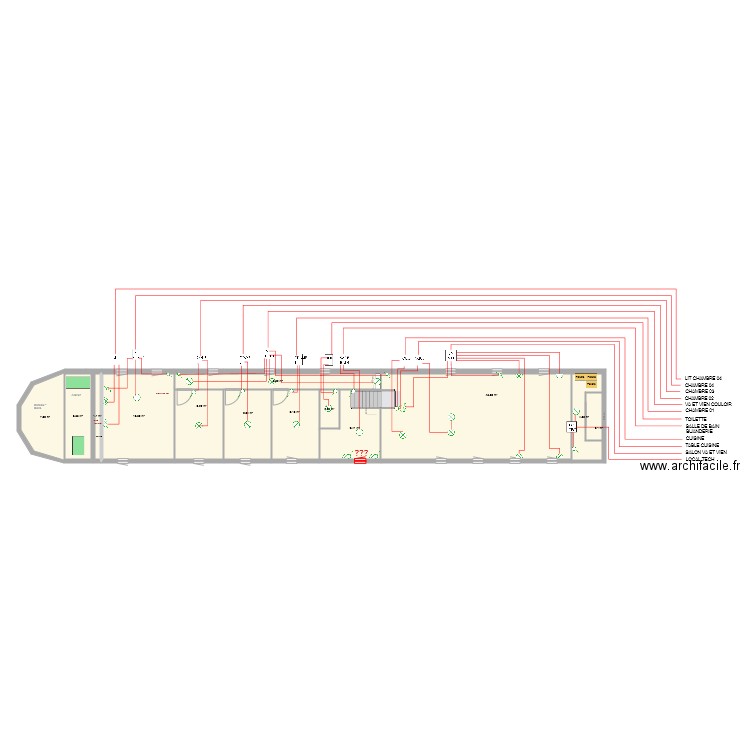 CALE ELECTRICITE derivation LUMIERE. Plan de 0 pièce et 0 m2