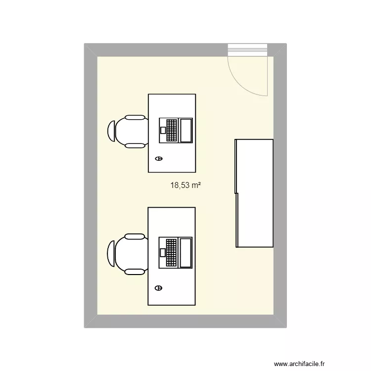 Bureau facturation. Plan de 
