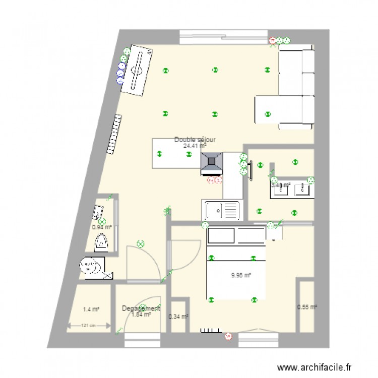 Appart RDC Electricite N. Plan de 0 pièce et 0 m2