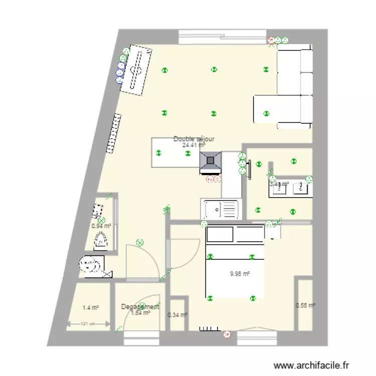 Appart RDC Electricite N. Plan de 