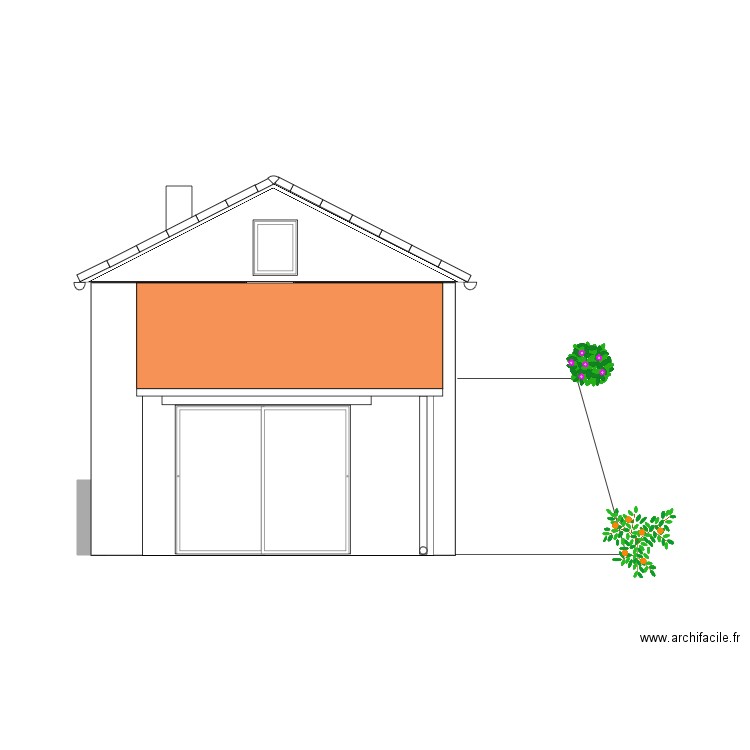 mika facade nord ouest. Plan de 0 pièce et 0 m2