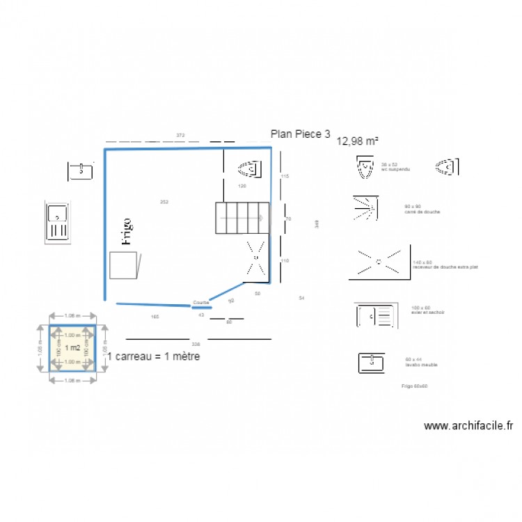 piece 3 1 Plan Meublé solution 2 avec respect humidité. Plan de 0 pièce et 0 m2