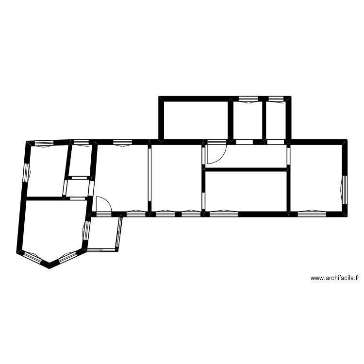 METRO. Plan de 9 pièces et 75 m2