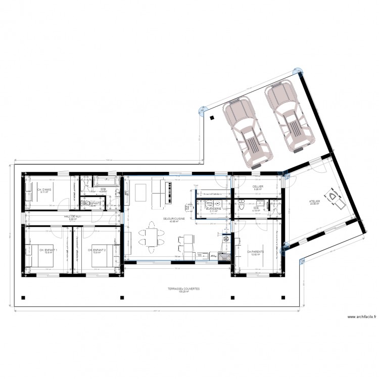 gastes final 100m2. Plan de 0 pièce et 0 m2