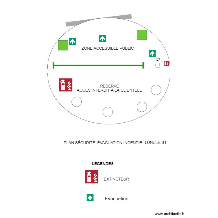 Lunule Sécurité incendie 2. Plan de 0 pièce et 0 m2