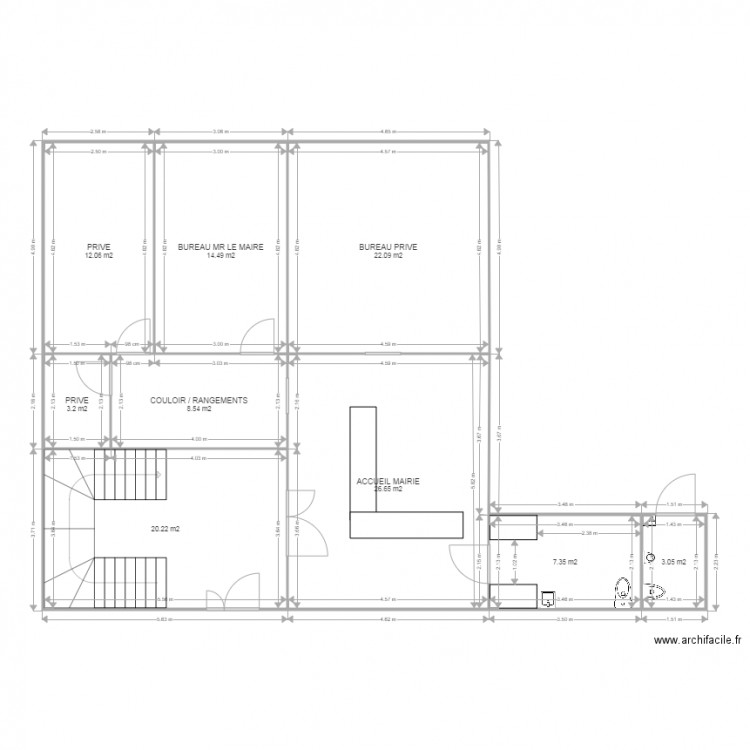 TAVERS MAIRIE. Plan de 0 pièce et 0 m2