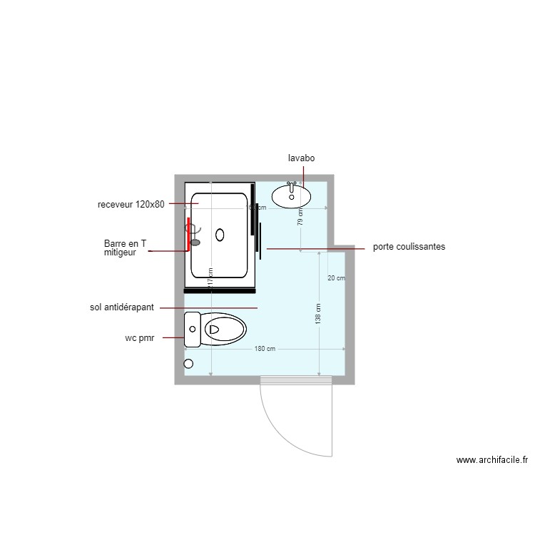 plan le thi my. Plan de 1 pièce et 4 m2