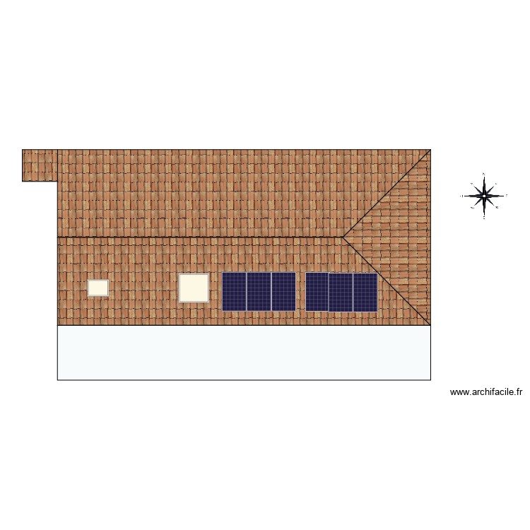 plan du toit actuel. Plan de 0 pièce et 0 m2